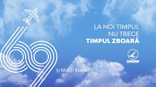 TAROM intră în cel de-al 70-lea an de la înființare. Promoție cu premii pentru pasageri