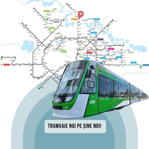 STB: Liniile de tramvai de pe axa Nord - Est din Capitală intră în proces de modernizare