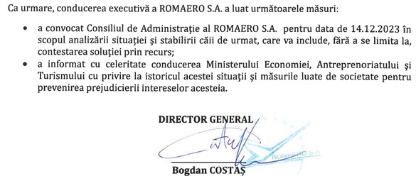 ULTIMA ORĂ Romaero, compania aeronautică a statului, își cere insolvența. Anterior - obligație de a plăti despăgubiri uriașe unui om de afaceri