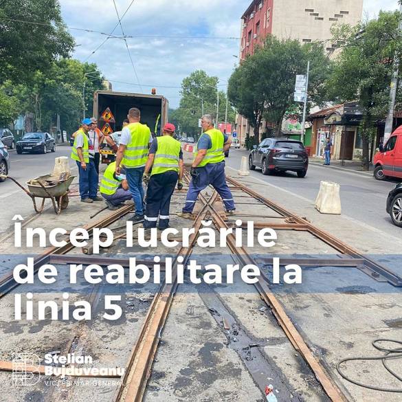 FOTO Încep lucrările de reabilitare a tramvaiului corporatiștilor