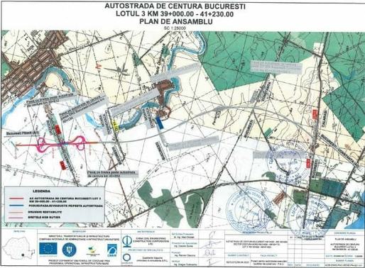 CNAIR a avizat proiectul pentru Autorizația de Construire pentru 2,3 km din lotul 3 al A0 Nord