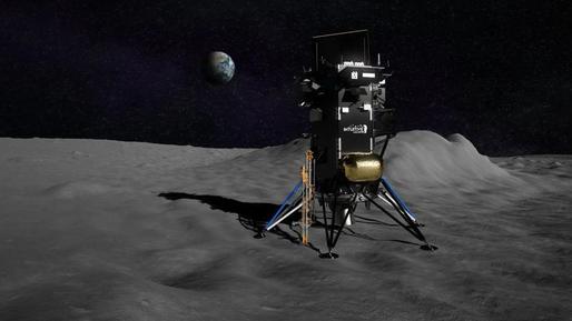 FOTO Intuitive Machines publică primele imagini cu landerul ajuns pe Lună, după 51 ani. Recent acțiunile s-au prăbușit