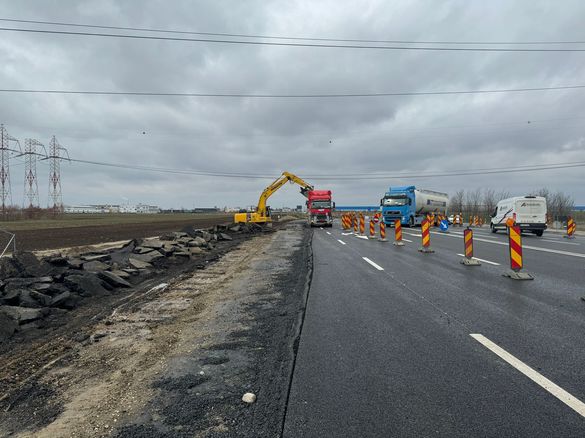 FOTO ANUNȚ Lucrările constructorului turc pe încă un lot al Autostrăzii Bucureștiului se apropie de final!