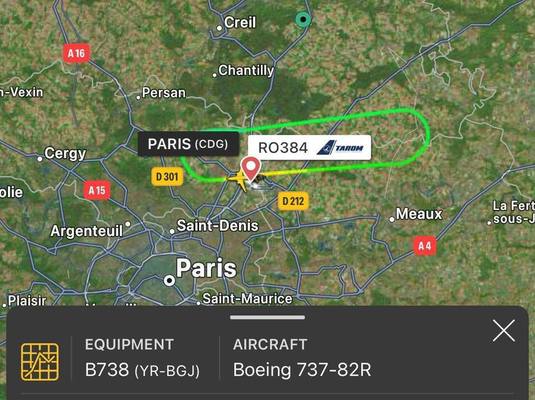 Un avion Tarom s-a întors pe aeroportul din Paris după ce a lovit un stol de păsări