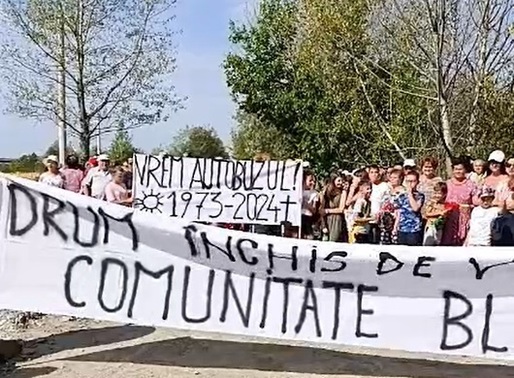 Locuitorii unei comune din Gorj protestează după ce deschiderea centurii din Târgu Jiu a închis un drum de interes local