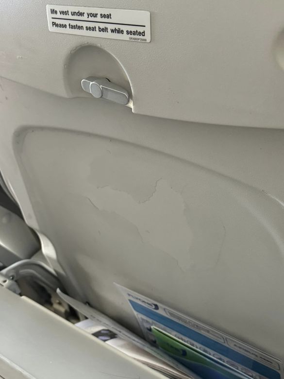 FOTO Directorul ANPC postează imagini dintr-un avion reclamând: Prețul biletelor crește concomitent cu deprecierea aeronavelor, curățenia este uneori inexistentă