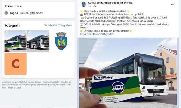 FOTO Tentativă de fraudă online în numele companiei de transport public din Ploiești