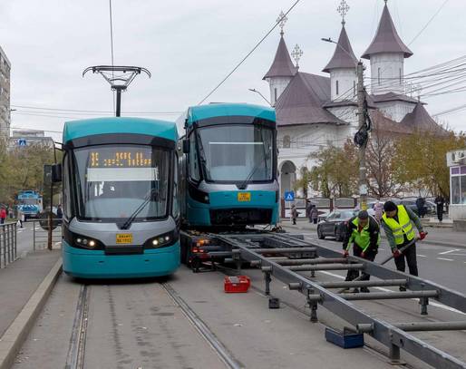 FOTO Primul tramvai din noul lot de 10 a ajuns la Galați