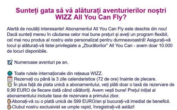 FOTO Wizz Air reia abonamentul special care a înfuriat ONG-urile de mediu