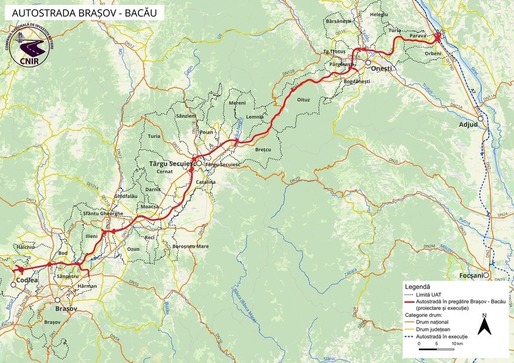 Compania Națională de Investiții Rutiere a preluat proiectul Autostrăzii A13 Brașov-Bacău de la CNAIR