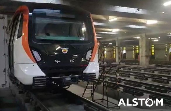 FOTO Un nou tren de metrou Alstom a ajuns în depoul Metrorex. 