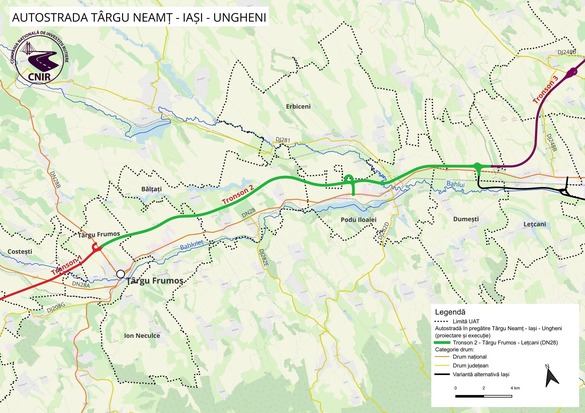 HARTA Nou tronson din Autostrada ,,Unirii” - trimis la validare cu o provocare tehnică majoră