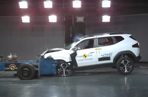 VIDEO Dacia Duster a făcut EuroNCAP celebră în 2024, cu cele mai multe vizionări ale testului de impact din toate cele 41 de mașini testate