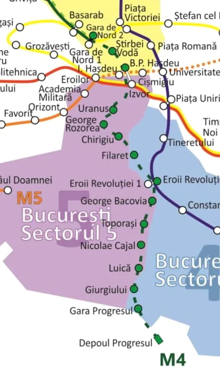 HARTĂ Magistrala 4 de metrou va fi extinsă cu 13 noi stații de metrou. Când ar trebui să fie gata