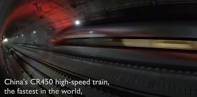 VIDEO Cel mai rapid tren de mare viteză din lume, lansat în teste 