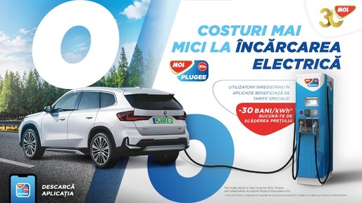 MOL reduce în România prețurile de încărcare a vehiculelor electrice cu peste 10% și elimină taxa pe minut