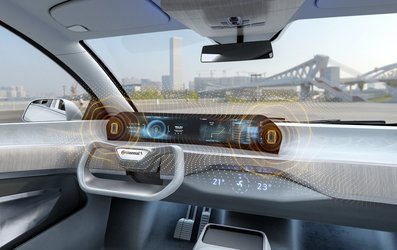FOTO Dacia - primul posibil client Continental pentru tehnologia Ac2ated, cu sunete transmise direct de ecranul navigației