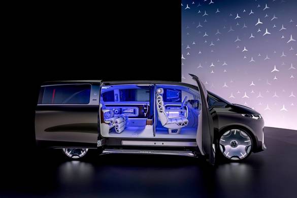 VIDEO&FOTO Mercedes prezintă conceptul Vision V care se va transforma în microbuzul de lux VLS