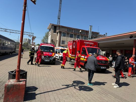 VIDEO&FOTO Imagini de la accidentul feroviar din Gara Constanța - a fost activat Planul Roșu