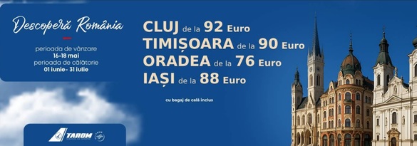 FOTO - TAROM lansează o ofertă specială pentru rutele interne