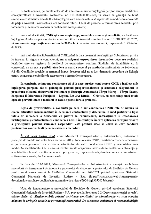 DOCUMENT Umbrărescu, acuzații dure. De ce a reziliat unul dintre cele mai mari contracte semnate pentru autostrăzi în România. Nemulțumiri pentru mai multe loturi