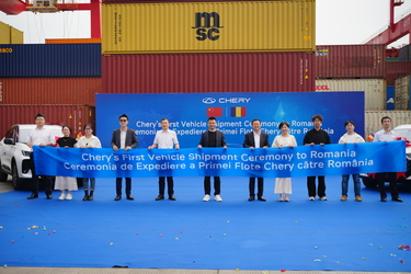 VIDEO Chery a trimis primul vapor cu mașini spre România