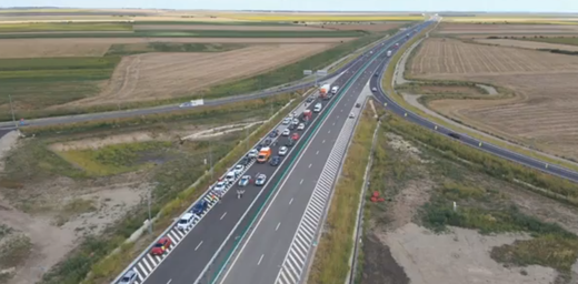 A fost deschisă circulația pe podul de pe A7 care traversează râul Buzău