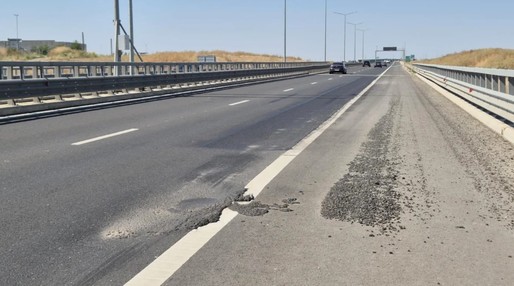 Un tronson din autostrada de Centură a Bucureștiului s-a deteriorat la un an de la inaugurare