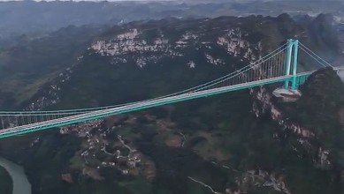 China a inaugurat cel mai înalt pod din lume VIDEO