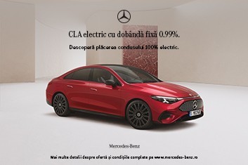 Go electric, stay ahead: noul CLA pur electric, acum cu doar 0,99% dobândă fixă