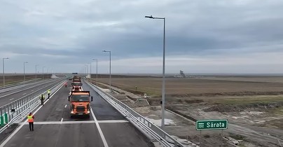 VIDEO Teste de încărcare pe lotul Mizil - Pietroasele din A7, premergătoare deschiderii circulației