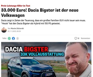 Austriecii au concluzia: Dacia Bigster este noul Volkswagen! VIDEO