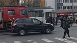 Un tramvai de pe linia 32 a luat foc FOTO