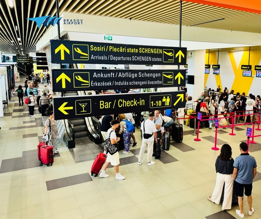 Creștere semnificativă a numărului de pasageri pe Aeroportul Internațional Brașov