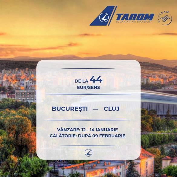 TAROM lansează o ofertă pentru anumite rute interne FOTO