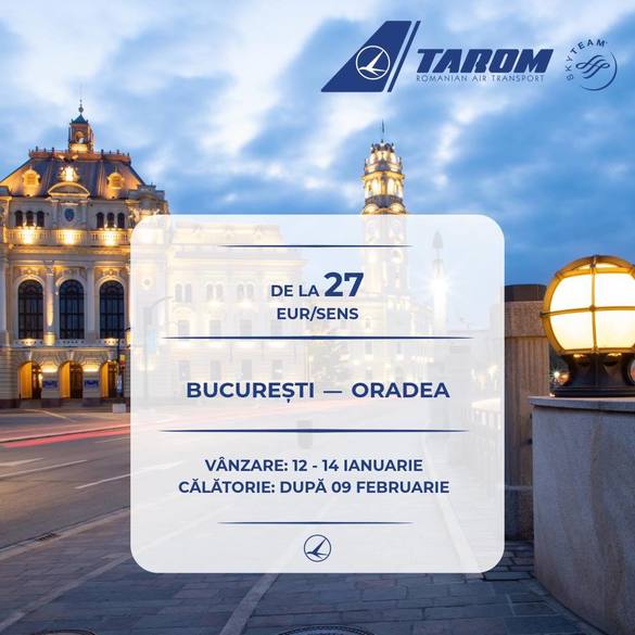 TAROM lansează o ofertă pentru anumite rute interne FOTO