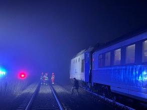 Incendiu într-un tren cu 200 de pasageri, lângă Vaslui FOTO
