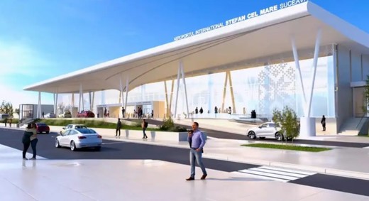 FOTO Nou terminal de aeroport, de peste 10.000 metri pătrați, construit la Suceava