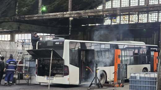 VIDEO&FOTO Ciucu, îngrozit de cum se lucrează la STB după o vizită neanunțată la autobază