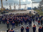 VIDEO Protest spontan la Damen Mangalia. Angajații, fără salarii de peste trei luni