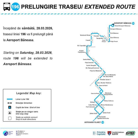 ANUNȚ FOTO Autobuz schimbat pentru legătura Aeroportul Băneasa - Gara de Nord - Autogara Filaret