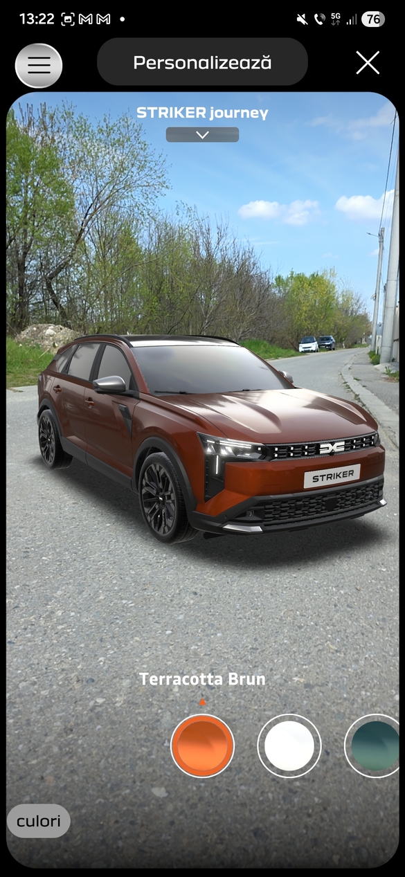 FOTO Dacia Striker, toate culorile de caroserie în aplicația VR