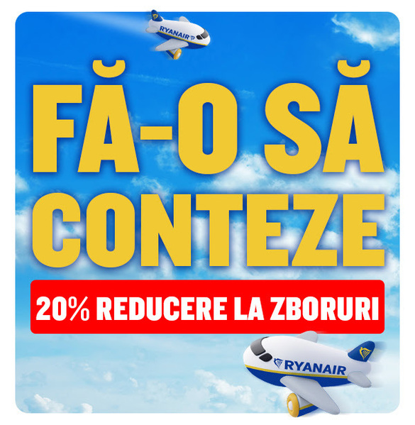 Ryanair lansează în România o reducere surprinzătoare la zboruri, în posibilă criză de kerosen