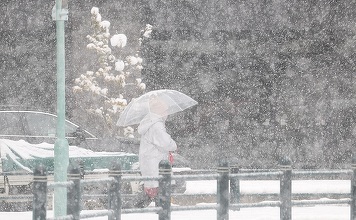 Iarna s-a întors în România - Ninge pe mai multe șosele 