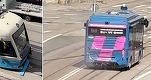 Accident din prima zi. Un autobuz electric fără șofer s-a ciocnit cu un tramvai chiar din prima zi de funcționare în Suedia