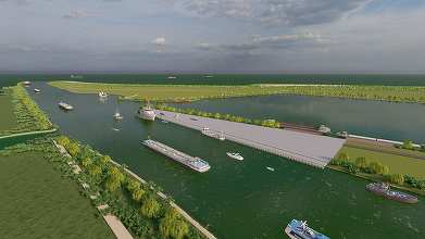 FOTO România modernizează un nou port strategic. Lucrările la portul Sulina, aproape de final