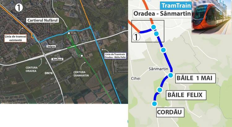 FOTO Primul Tram-train din țară, cea mai mare investiție în Oradea. Proiectul avansează în ritm alert