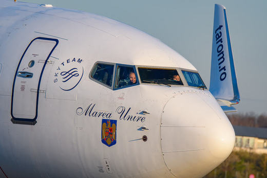 VIDEO&FOTO Aeronava Mircea Lucescu a TAROM, primul Boeing 737 MAX, a efectuat cu succes primul zbor de test