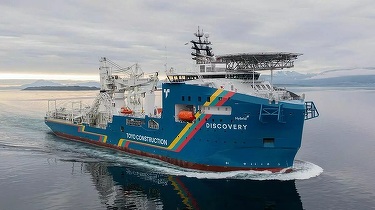 FOTO România a construit pentru Japonia cea mai mare navă de pozare a cablurilor submarine 