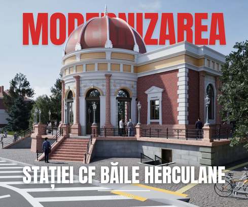  FOTO Băile Herculane primesc o nouă gară